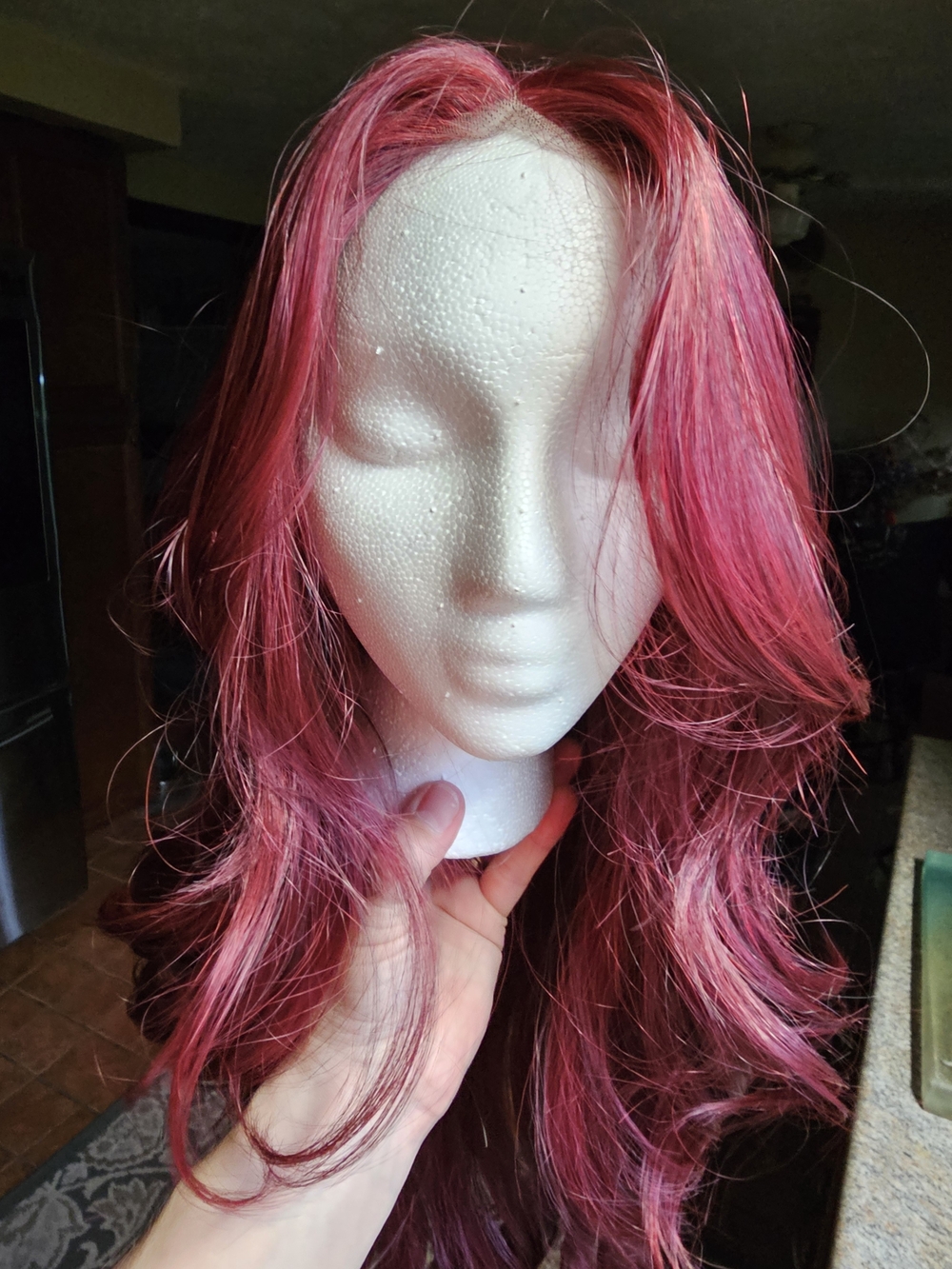 CHELSEY SMITH CROWNS BRETT Long Wavy Women's Wig - Vibrant RED BURGUNDY